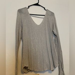 Abercrombie & Fitch Long Sleeve Open Back Top